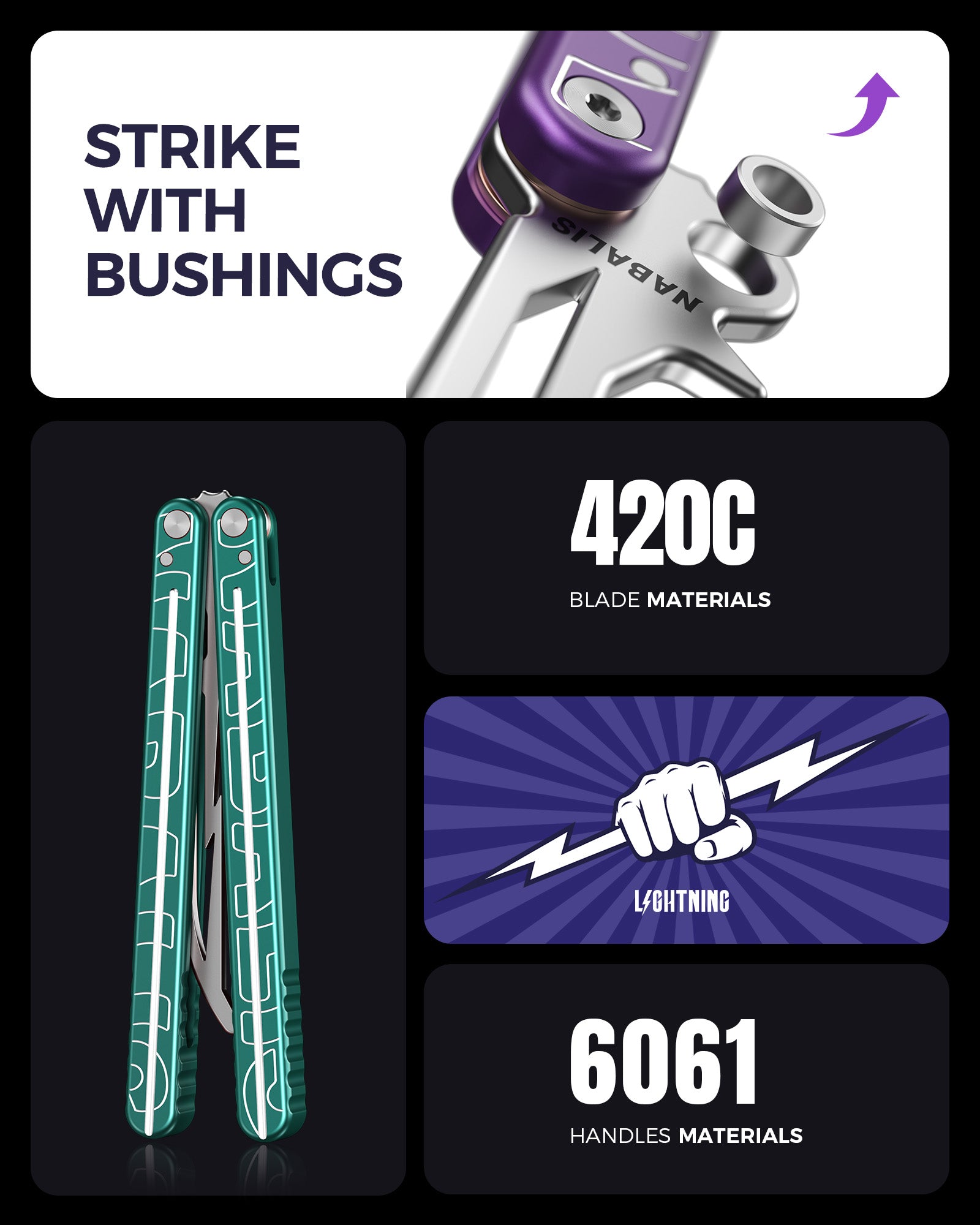 Lightning Trainer V2 - Balisong Trainer